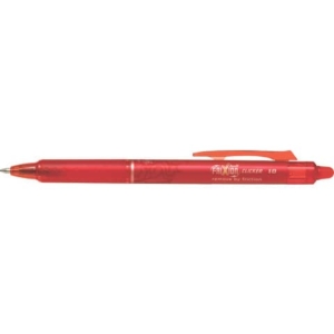 Penna a sfera a scatto cancellabile rossa Pilot Frixion Clicker punta Broad 1 mm-0