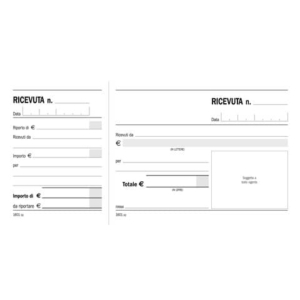 Blocco Ricevute generiche madre-figlia 2 tagliandi flex 10x21,5 cm (100 fogli)-0