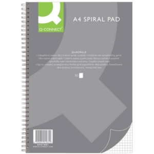 Blocco spiralato A4 Q-Connect 80 fogli quadri 5 mm KF01981-0