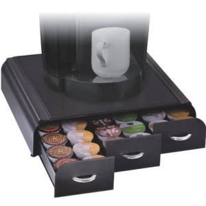 Organizzatore cialde per macchina da caffè CEP plastica 3 cassetti 7x33x34 cm Nero - 2230060011-0