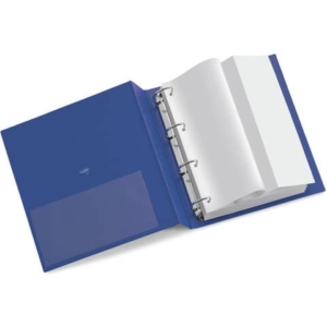 Raccoglitore personalizzabile Sei Rota Stelvio A4 - 4 anelli Q 65 mm - Dorso 9 cm Blu 36654007-0
