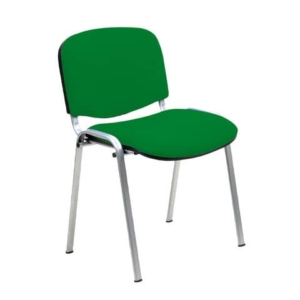 Sedia a 4 gambe Collettività Schienale fisso Unisit Agata DADO - polipropilene - cromo - Verde (conf.2)-0