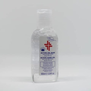 Gel igienizzante mani (alcol 70%) 100 ml - Active linea Bosco di Rivalta - flacone Trasparente-0