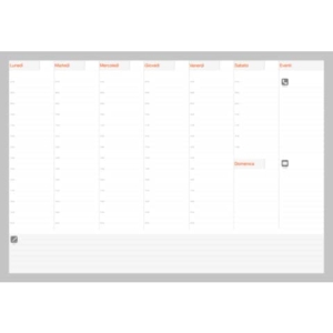 Sottomano perpetuo 49x34 cm Rosso- Grigio SOTT-2500-0