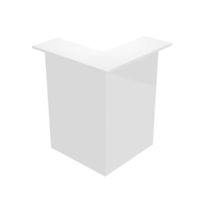 Bancone reception Artexport Musa angolare 90° - 76x76xh.117 cm - Bianco 2824-COR-3-0