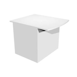 Bancone reception Artexport Musa basso per diversamente abili - Bianco 80x97,5xh.72 cm - 2824-HB80-3-0