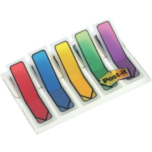 Segnapagina a freccia con dispenser in plastica Post-it® Index - 12x43 mm - Assortito (conf.5 con dispenser)-0