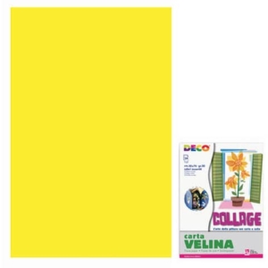 Carta velina 50x76 cm - busta 24 fogli - 20 g/m² Deco Giallo 05311-0