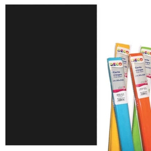 Rotolo di Carta crespa - 50x250 cm - 40 g/m² Deco Nero 10713/20-0