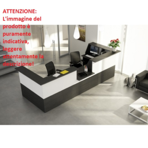 Bancone reception lineare 4 metri nero Artexport - NERO VENATO