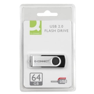 Chiavetta USB 2.0 Q-Connect Flash drive Argento/nero - 64 GB - KF41514-0