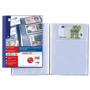 Porta banconote e scontrini fiscali Sei Rota ASSO PS 13 buste - 24x30,5 cm - blu-0