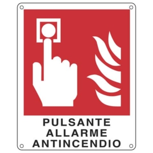 Cartello antincendio 12x14,5 cm Cartelli Segnalatori "Pulsante allarme antincendio'' - E20174K-0