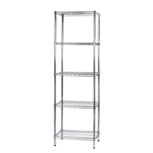 Scaffalatura metallica in filo d'acciaio Serena Group - 5 ripiani - 45x60x200 cm-0