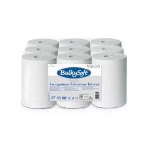 Asciugamani a rotoli ad estrazione interna Premium Bulkysoft strappo 21,5x30 cm (conf.9 rotoli da 200 strappi)-0