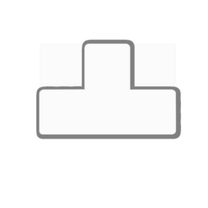 Sticker per pavimenti a T - 15x5 cm - Tarifold Bianco - B197302 (conf.10)-0