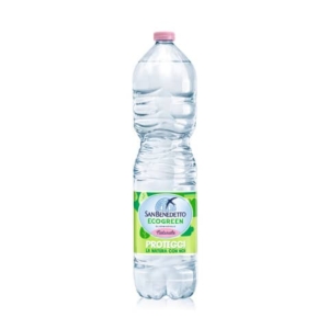 Acqua minerale 1,5 L Ecogreen San Benedetto naturale in bottiglie - 1755 (conf.da 6)-0