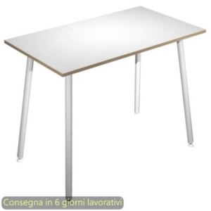 Tavolo alto Skinny Metal 80x80xh.105 cm con gambe metalliche Bianche Artexport piano Bianco - 6401-DJC-3C-AN-0