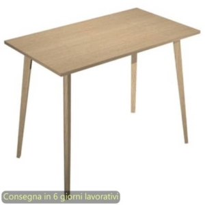 Tavolo alto Woody 140x80xh.105 cm con gambe Rovere Artexport piano Rovere 6402-DKC-C-AQ-0