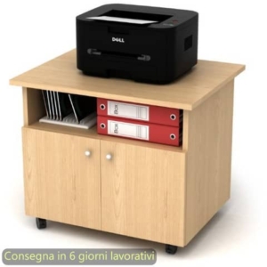 Mobile porta stampante su ruote 68x53xh.60 cm Artexport Noce chiaro CD-621/4-0