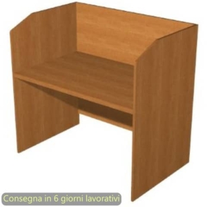 Postazione Call Center Presto 125x80xh.119 cm Artexport piano Noce chiaro - CALL125/4-0