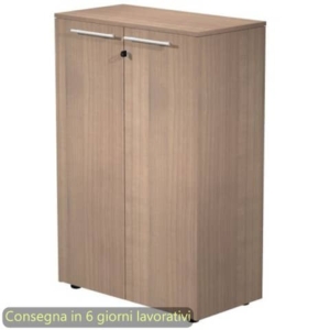 Armadio medio con ante melaminico 82,8x43xh.119,8 cm Flora Artexport Noce arabis - 935-69/K-0