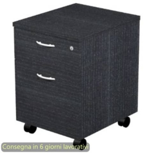 Cassettiera 1 cassetto+ 1 classificatore 41,8x52xh.59,5 cm con ruote montata Presto Artexport Nero - 60020/8-0