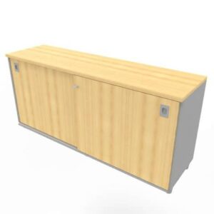 Armadio basso altezza scrivania ante scorrevoli Faggio doppia larghezza 160x45xh.73 cm - ECEB16S-FA-FA-0