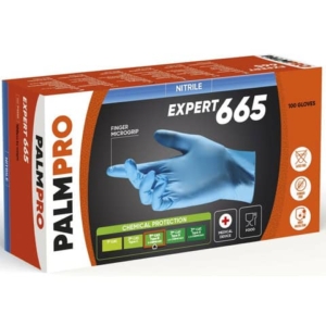 Guanti monouso in nitrile Palmaro Expert 665 Icoguanti taglia M - Blu - PX665-M (conf.100)-0