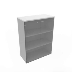 Armadio medio con ante vetro fumè