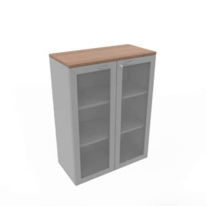 Armadio medio ante vetro telaio MDF