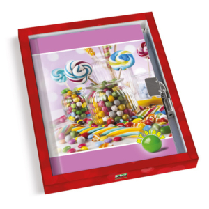 Diario dei segreti con lucchetto Lebez fantasia assortita Love e Candy 80754 - LoveOffice
