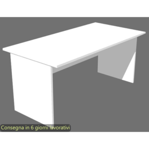 Scrivania linea Presto Artexport 180x80xH.72 cm gamba a pannello in melaminico bianco - 005PAN/3 - LoveOffice