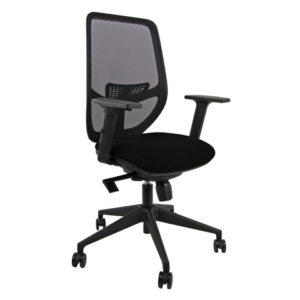 Seduta operativa Unisit Aria schienale in rete sedile in tessuto ignifugo con braccioli nero - AZA/BRF/IN - LoveOffice