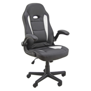 Poltrona direzionale Unisit CH3 Eco smart in PU con braccioli nero/bianco CH3/KN - LoveOffice