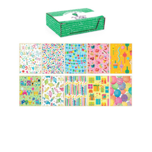 Carta regalo Kartos linea Party 70x100 cm - conf. da 100 fogli in soggetti assortiti - 18340 - LoveOffice