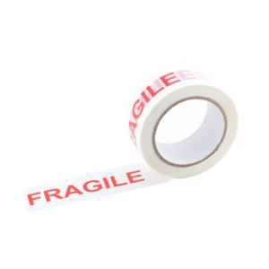 Nastro adesivo scritta 'FRAGILE' bianco/rosso Q-Connect - conf. 6 pezzi - 48 mm x 66 m - KF11206 - LoveOffice
